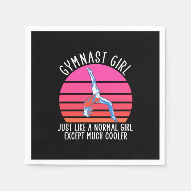 Gymnast Girl Napkin (Front)