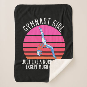 Gymnast Girl Sherpa Blanket