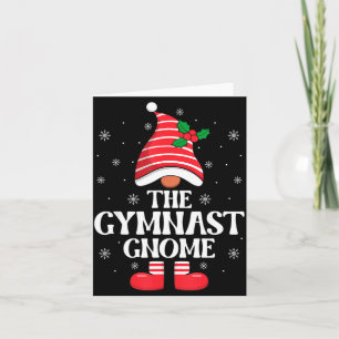 Gymnast Gnome Christmas Family Matching Group Funn Card
