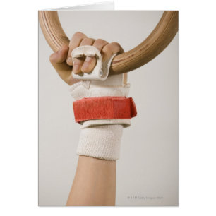 Gymnast hand holding ring