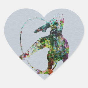 Gymnast Heart Sticker