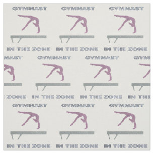 Gymnast In The Zone Balance Beam Gymnastics Fabric