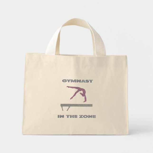 Gymnast in the Zone Tiny Tote Bag (Front)