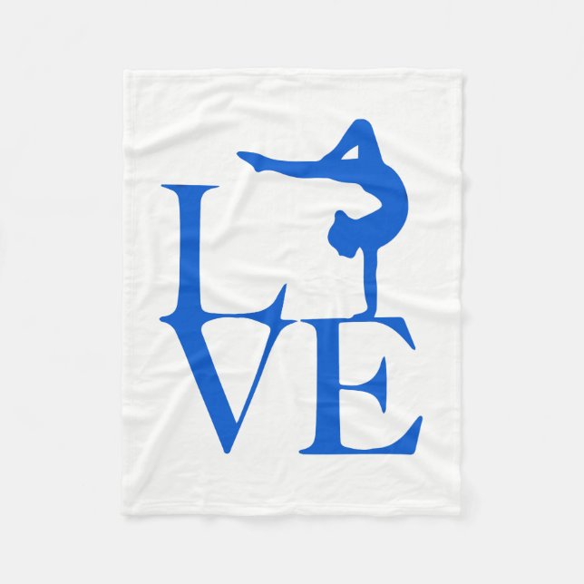 Gymnast Love Fleece Blanket (Front)