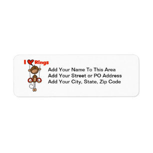 Gymnast Loves Rings Return Address Label
