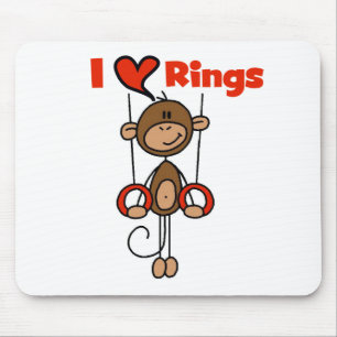 Gymnast Loves Rings Tshirts and Gifts Mouse Pad