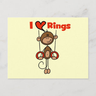 Gymnast Loves Rings Tshirts and Gifts Postcard