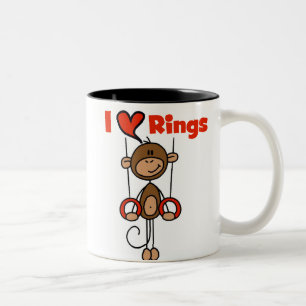 Gymnast Loves Rings Two-Tone Coffee Mug