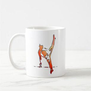 Gymnast Man Pommel horse - Abstracted orange Coffee Mug