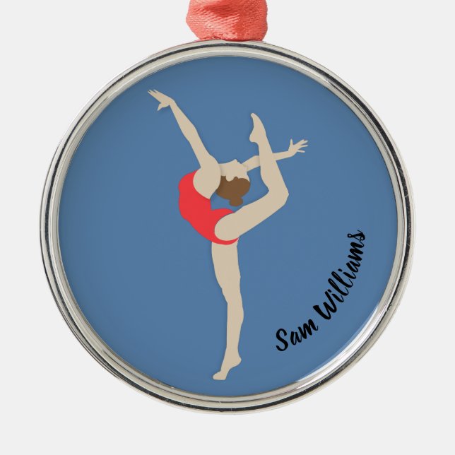 Gymnast Metal Ornament (Front)