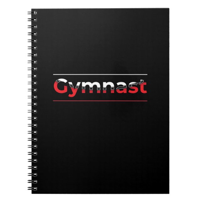 Gymnast - Minimalist Modern Gymnastics Word Notebook (Front)