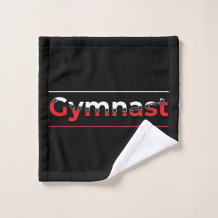 Gymnast - Minimalist Modern Gymnastics Word Wash Cloth