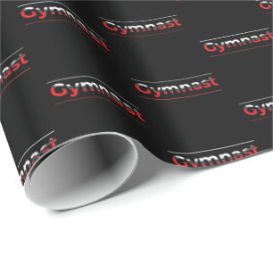 Gymnast - Minimalist Modern Gymnastics Word Wrapping Paper