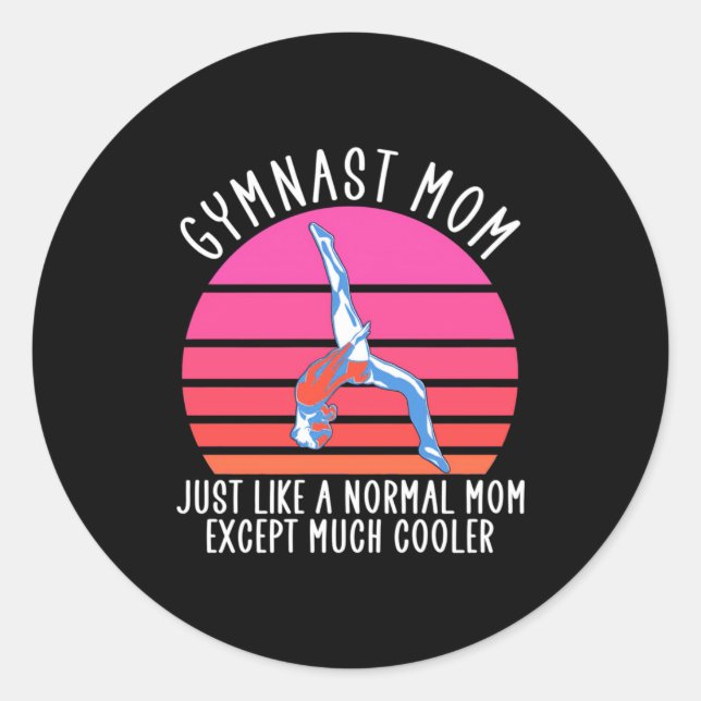 Gymnast Mum Classic Round Sticker (Front)