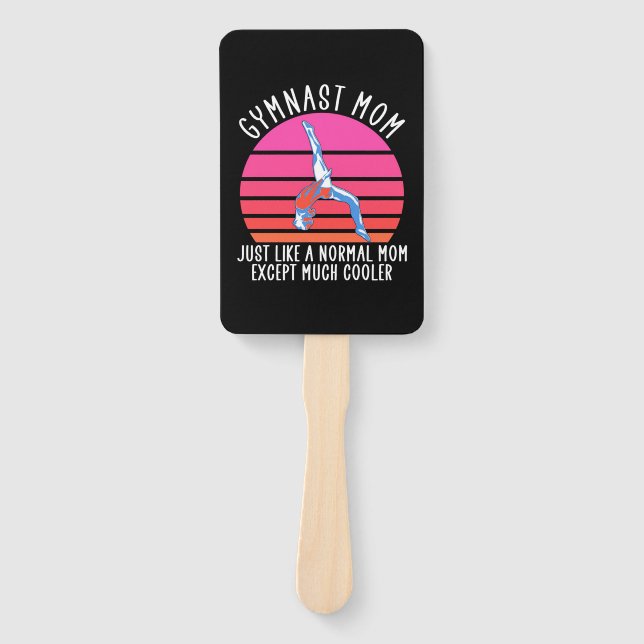 Gymnast Mum Hand Fan (Front)