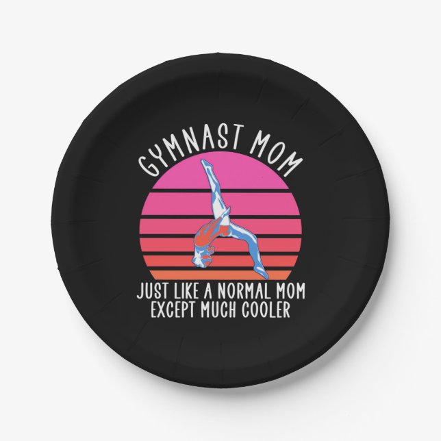 Gymnast Mum Paper Plate (Front)