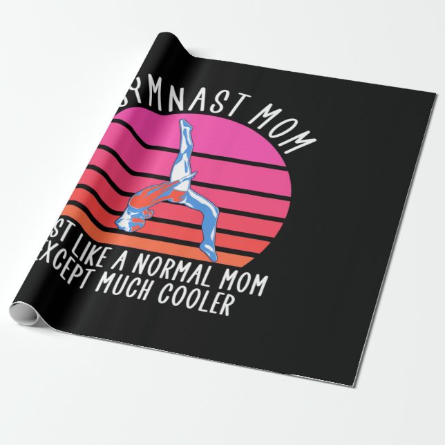 Gymnast Mum Wrapping Paper (Unrolled)