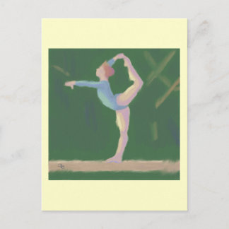 Gymnast on Balance Beam, Postcard