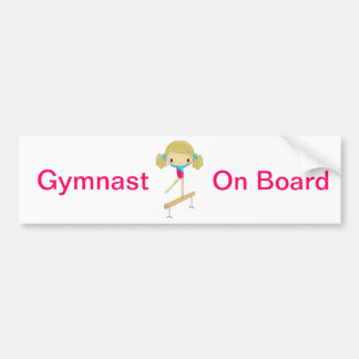 Gymnast on board bumper sticker