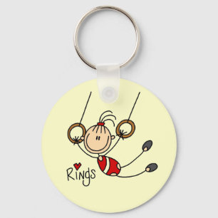 Gymnast on Rings Key Ring