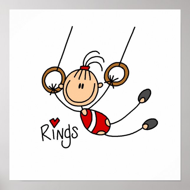 Gymnast on Rings Poster (Front)