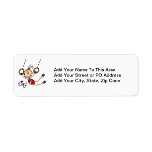 Gymnast on Rings Return Address Label