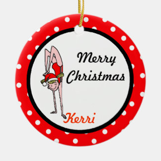 Gymnast Personalise Ornament Handstand Girl