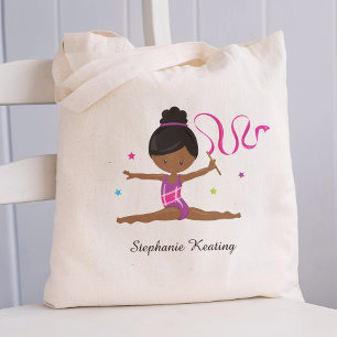 Gymnast - Personalized African American Tote Bag
