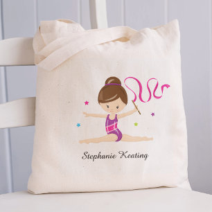 Gymnast - Personalized Brunette Tote Bag