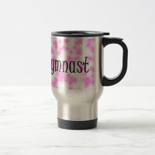 Gymnast Pink and White Travel Mug (Right)