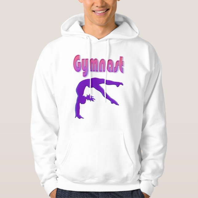 Gymnast Power Tumbling Purple Metallic Hoodie (Front)