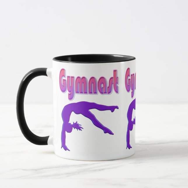 Gymnast Power Tumbling Purple Metallic Mug (Left)
