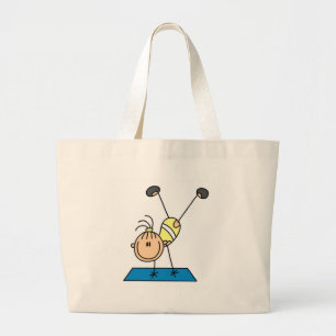 Gymnast Practicing Large Tote Bag
