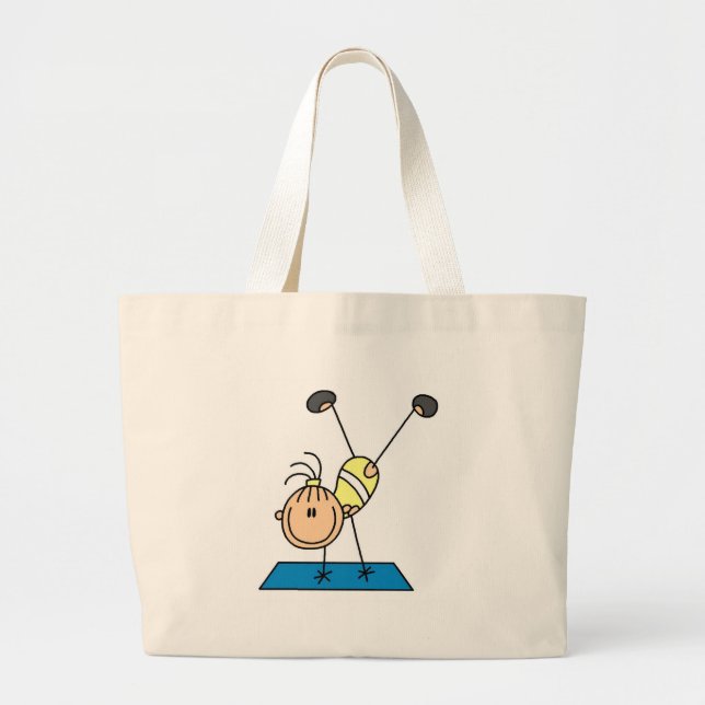 Gymnast Practicing Large Tote Bag (Front)