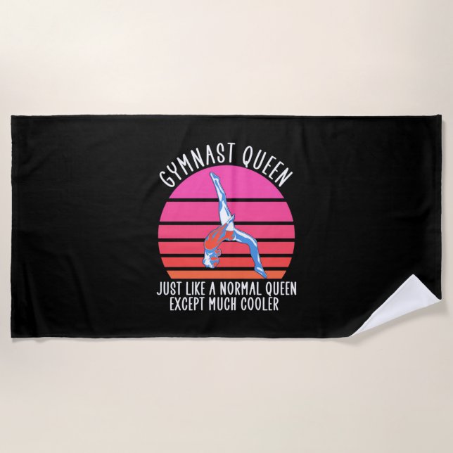 Gymnast Queen Beach Towel (Front)