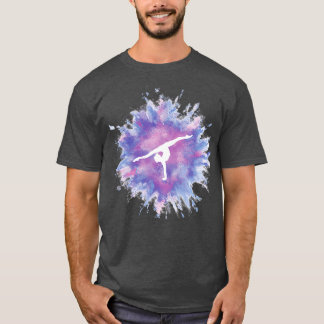Gymnast Rainbow Explosion Pink Blue T-Shirt