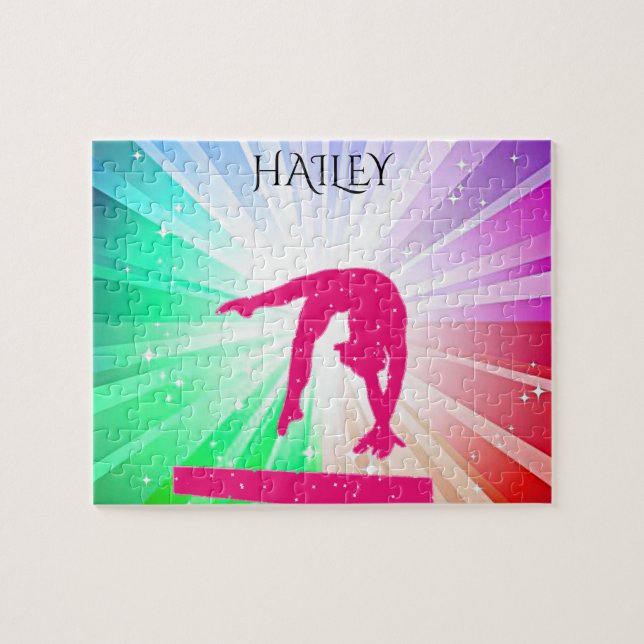 GYMNAST SHIMMERING LIGHTS PUZZLE PERSONALIZED! (Horizontal)