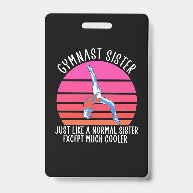 Gymnast Sister ID Badge (Front)