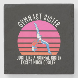 Gymnast Sister Stone Coaster