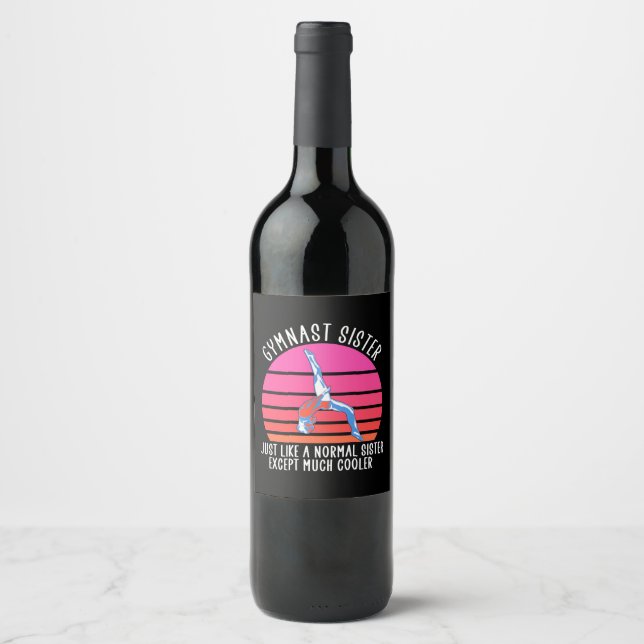 Gymnast Sister Wine Label (Front)