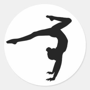 Gymnast Stag Handstand Gifts Classic Round Sticker