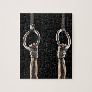 Gymnast swinging from rings 2 jigsaw puzzle