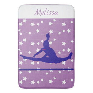 Gymnast Swirling Stars Bath Mat