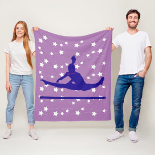 Gymnast Swirling Stars Fleece Blanket