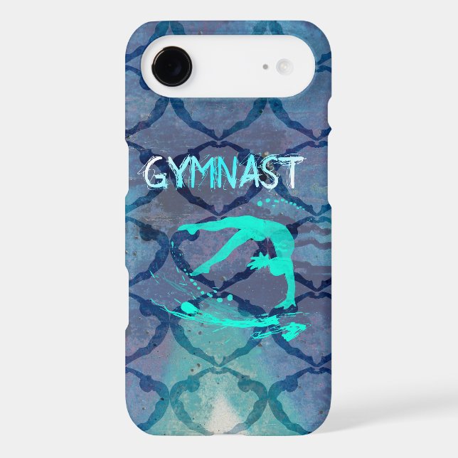 Gymnast Tribal Pattern Blue Case-Mate iPhone Case (Back)
