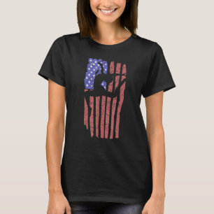 Gymnast Vintage Usa American Flag Patriotic Gymnas T-Shirt