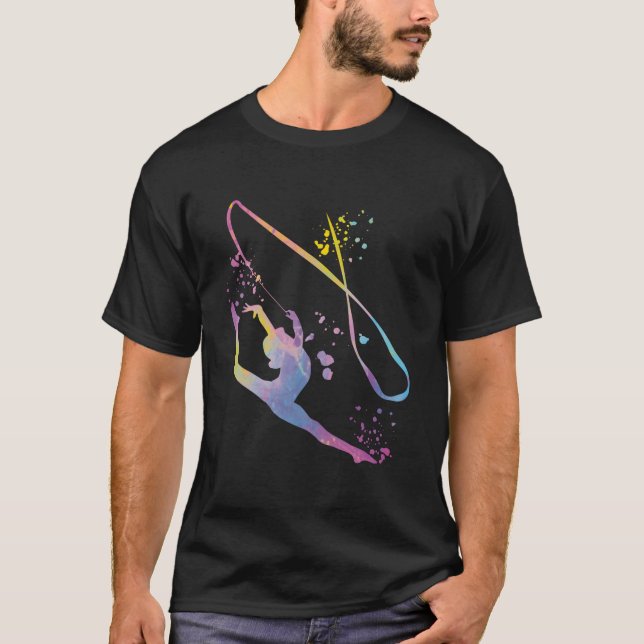 Gymnast With Band Rhythmic Gymnastics T-Shirt (Front)