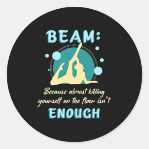 Gymnast Yourself On The Floor Classic Round Sticker