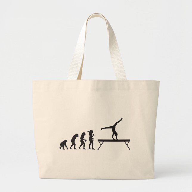 Gymnastic Balance Beam Large Tote Bag (Front)