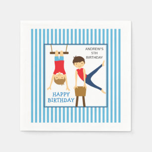 Gymnastic Boys Birthday Party Napkin